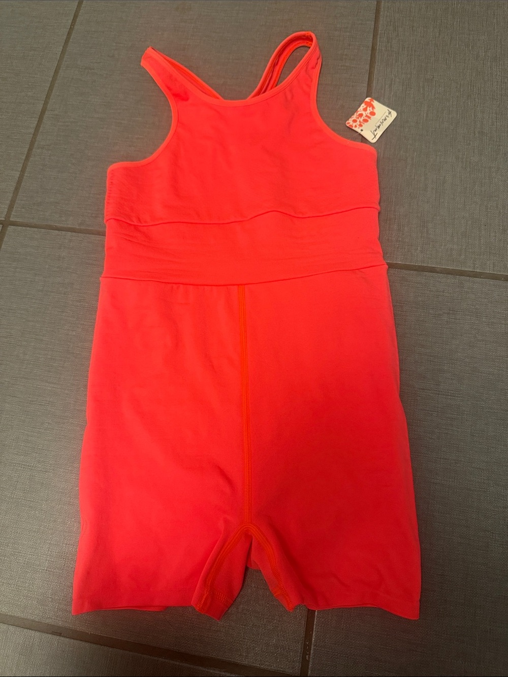 Coral One-Piece free people Athletic Romper